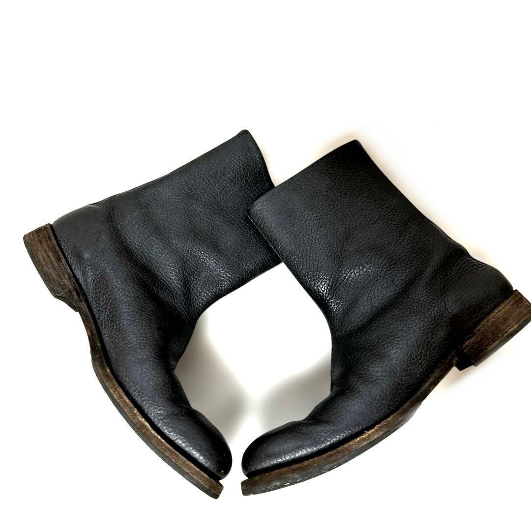 リップヴァンウィンクルブラック黒レザージッパーショートブーツ42(26.5相当)