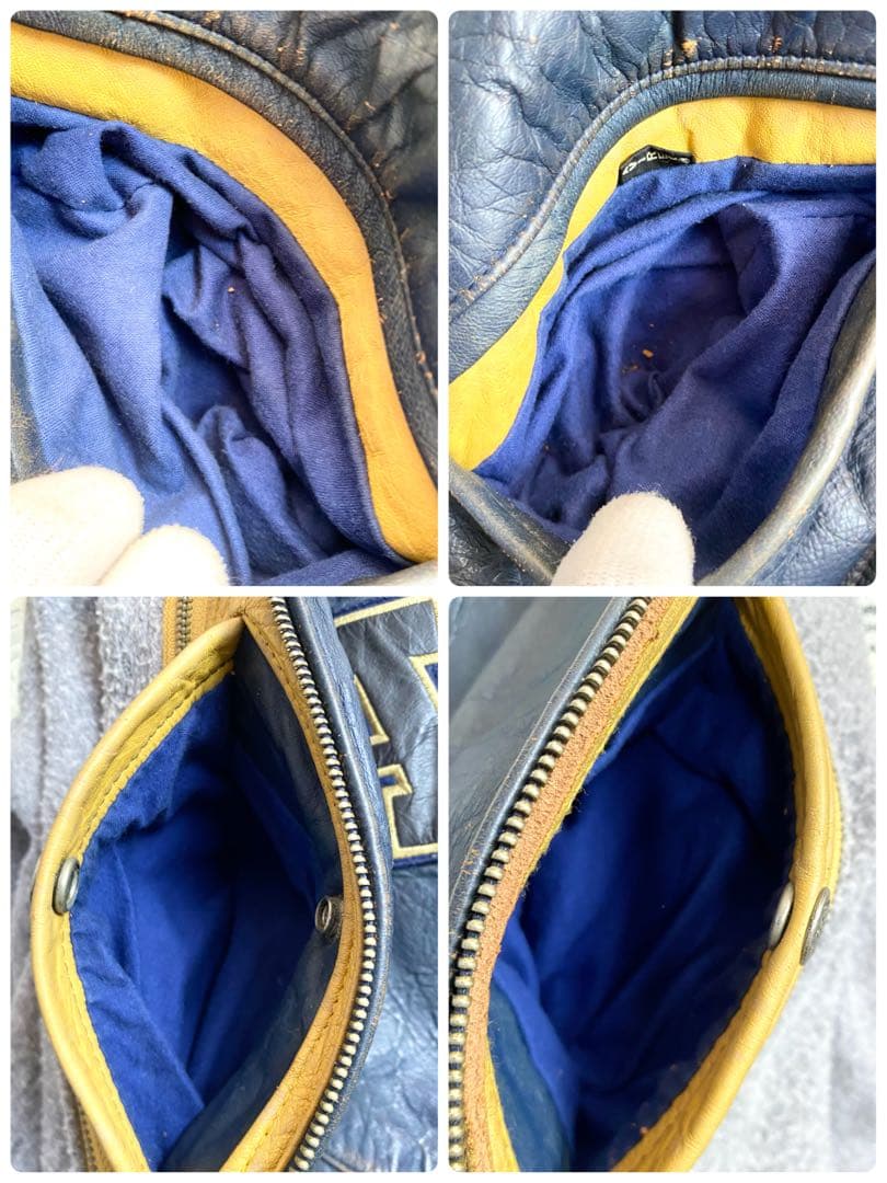 AVIREX ラムレザー スタジャン インディアントマホークス　ライナー付き