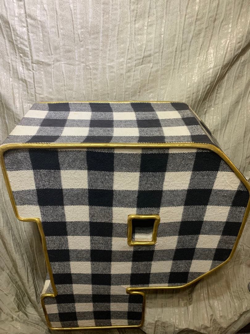 アルファベット　バッファローチェック　看板　特大