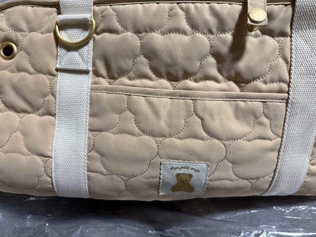 [最終価格] ペットパラダイス　キャリーバッグ　あごのせ　くま柄　ロング　新品
