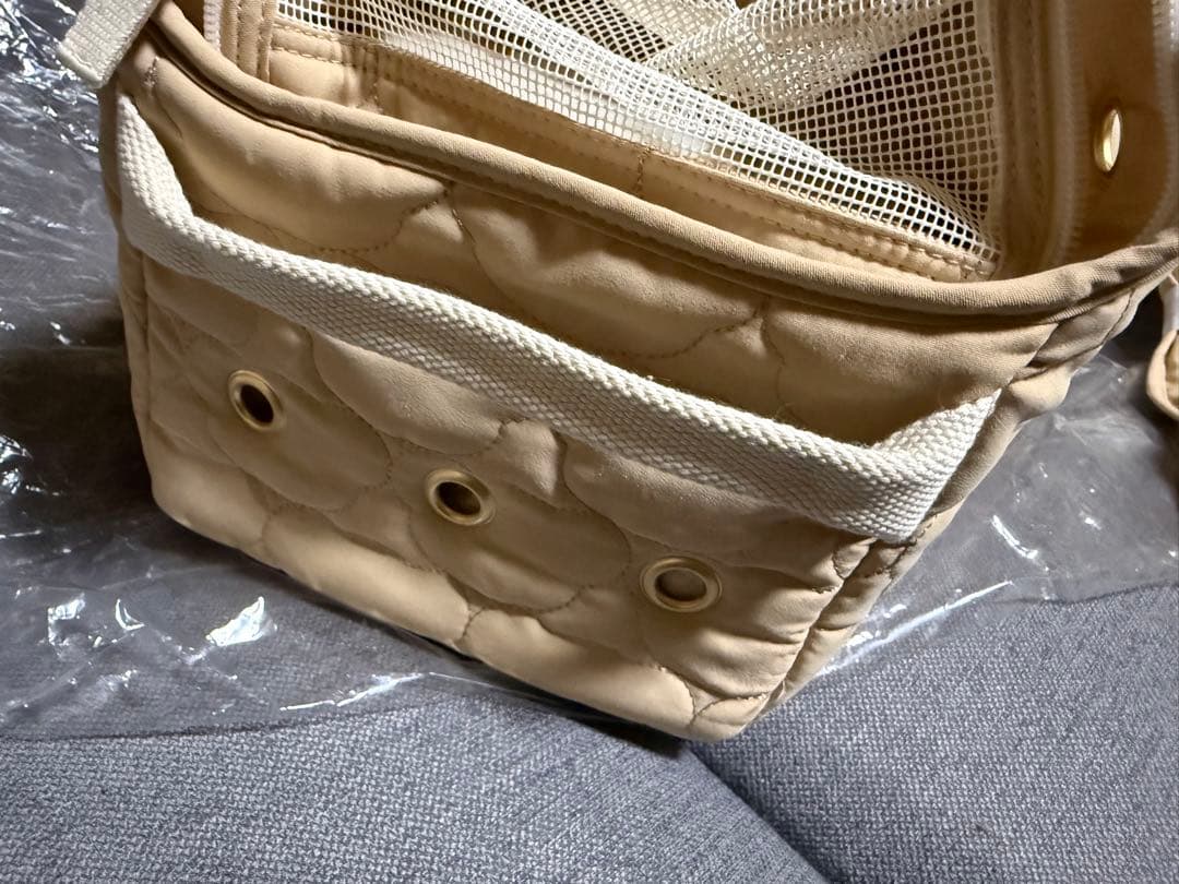 [最終価格] ペットパラダイス　キャリーバッグ　あごのせ　くま柄　ロング　新品