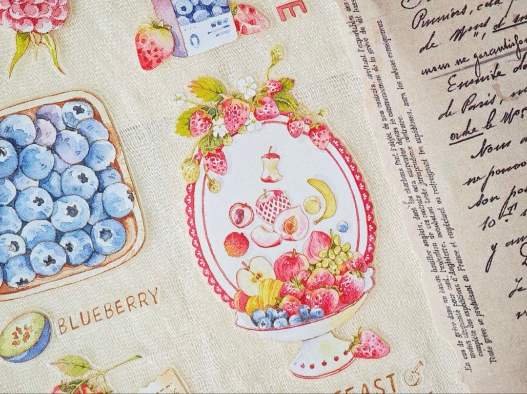 醒醒文创《水果图鉴》海外マスキングテープ　マステ 【2435】