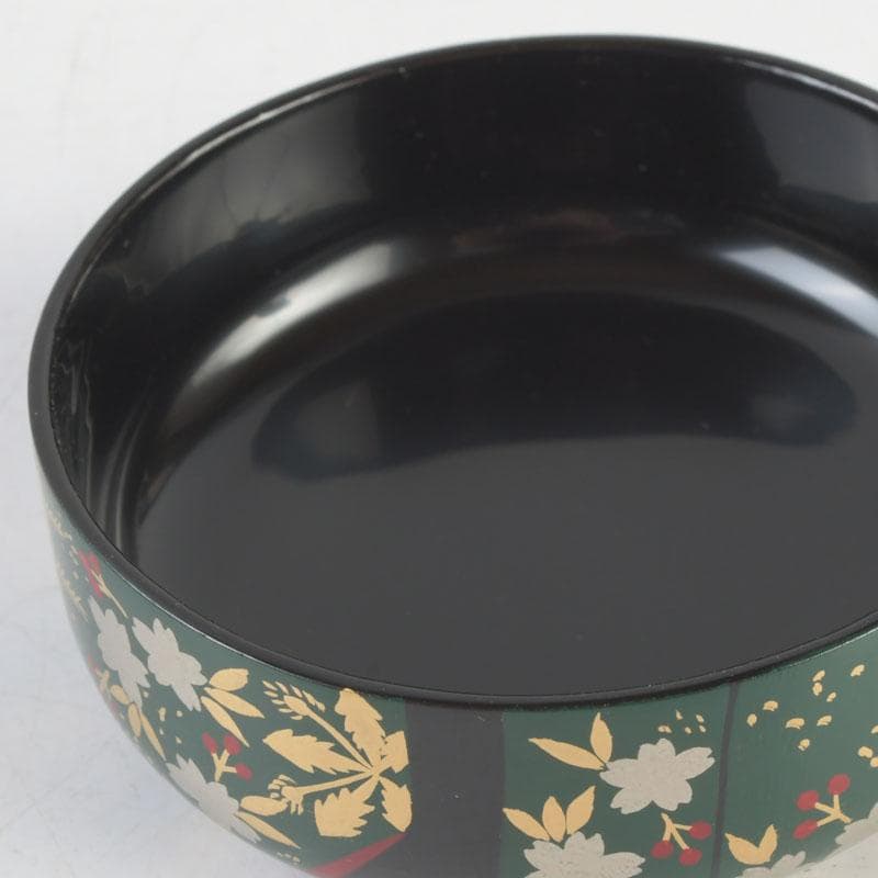 茶道具　加賀蒔絵師　岩倉利慶作　即中斎好写　誰袖蒔絵　中棗　共箱　V　9728