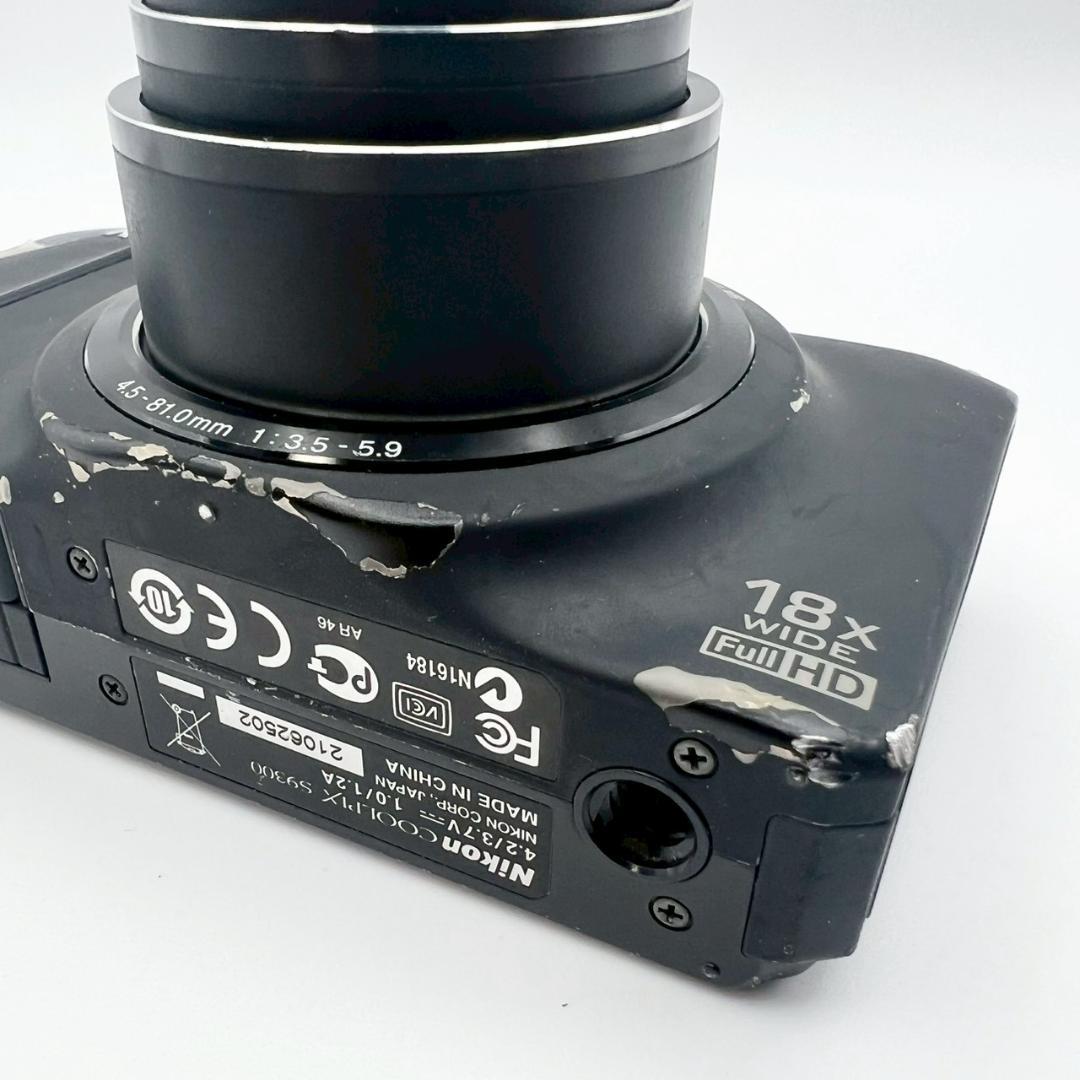 【動作品】Nikon COOLPIX S9300 コンデジ ブラック 動作確認済