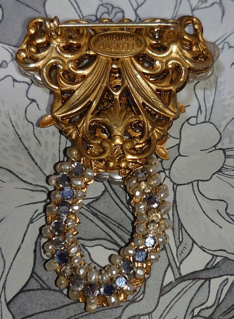 Miriam Haskell ミリアムハスケル パール ビーズ ブローチ