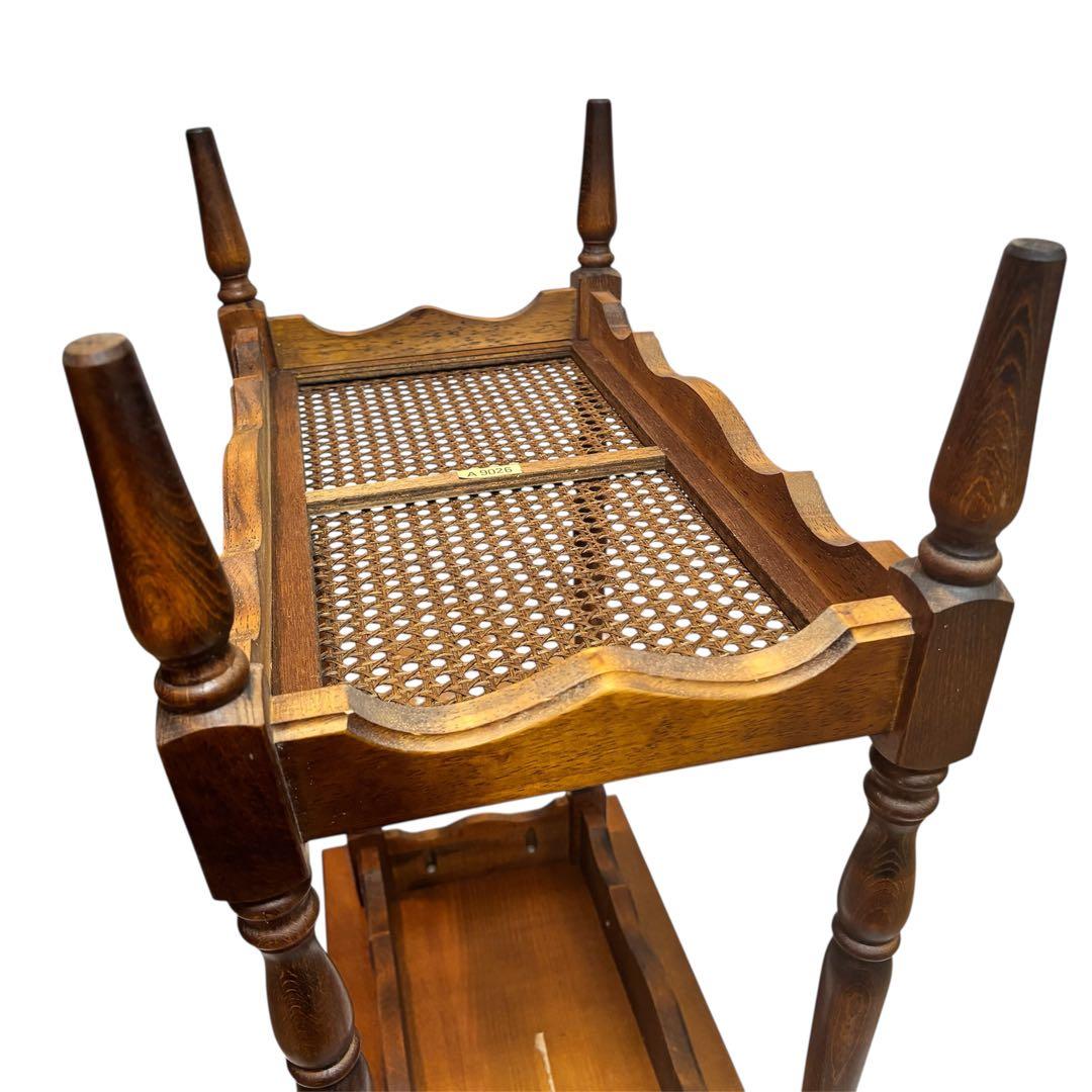 希少❣️カリモク 家具 コロニアル テーブル サイドテーブル 花台 アンティーク