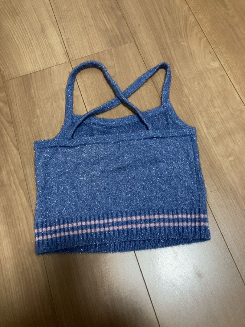 MOUSEジャカード キャミソール　ブルー