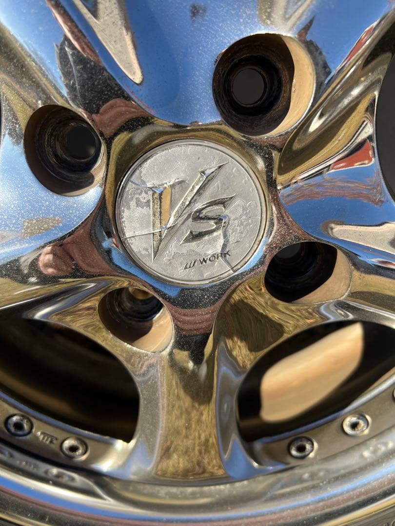 とかとかとーか　WORK VS-KF 14インチ クロームホイールセット