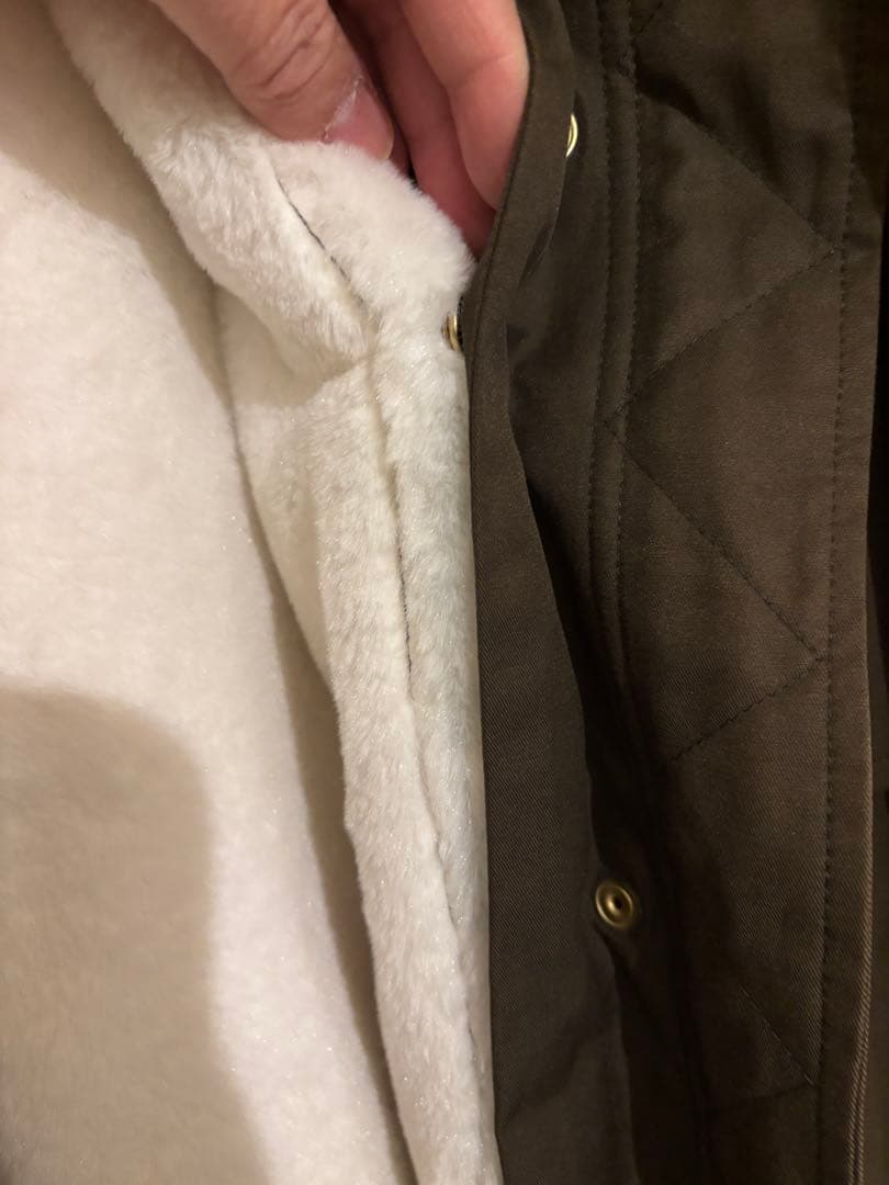 【極美品】イエナ　IENA モッズコート　38サイズ　カーキ　ラクーンファー