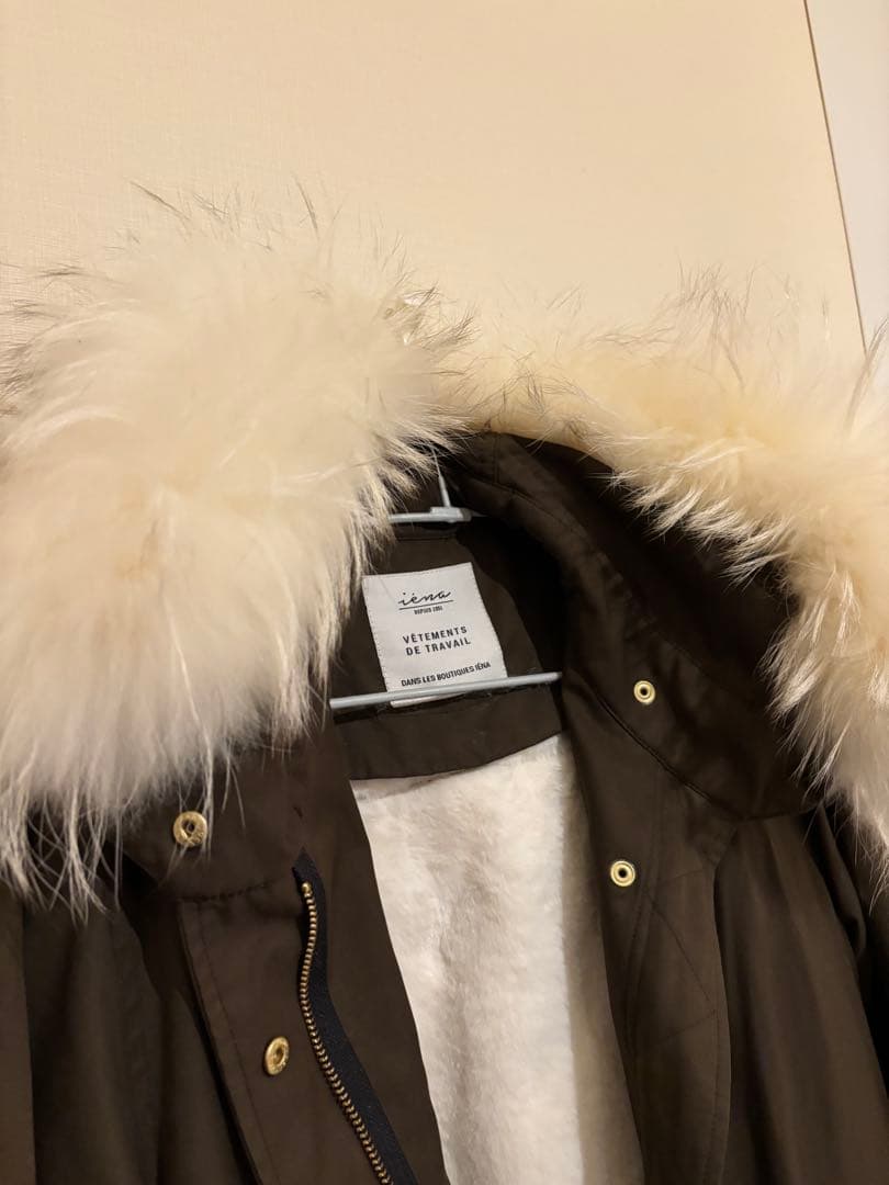 【極美品】イエナ　IENA モッズコート　38サイズ　カーキ　ラクーンファー