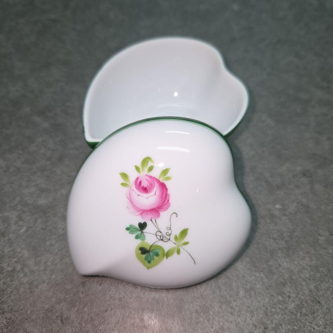 Herend ヘレンド ウィーンの薔薇 ハート ボンボニエール 小箱 VRH