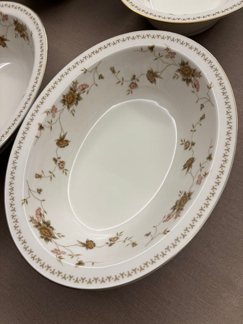 Noritake 花柄オーバルボウル 5個セット