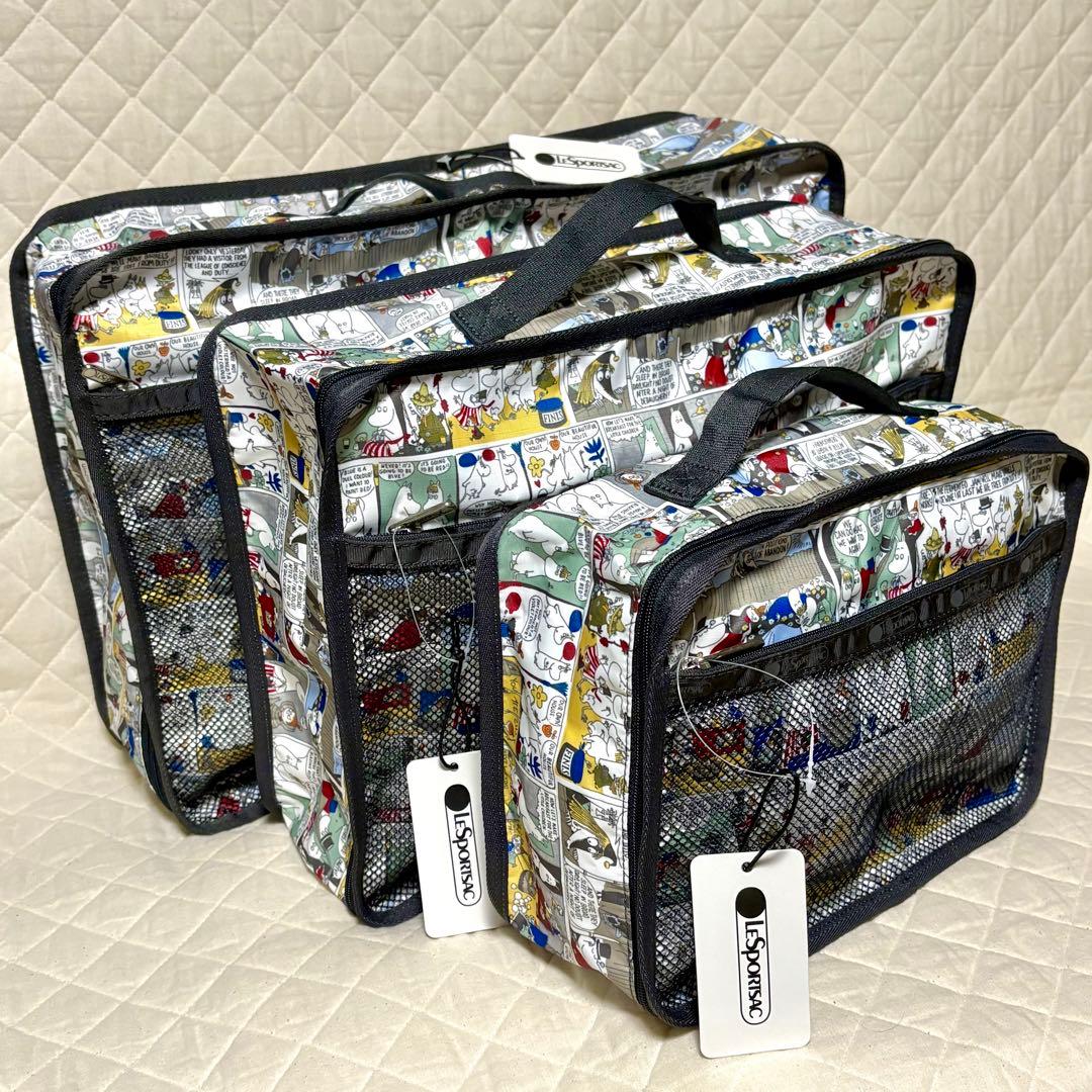 レスポートサック　ムーミンコミックトラベルポーチ 3点セット　パッキング