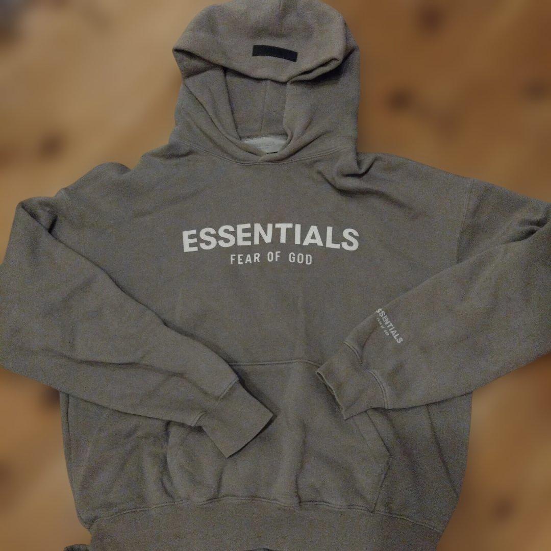 ESSENTIALS フード付きスウェットセット グレー