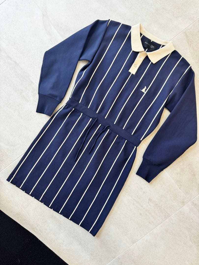 【美品】FR2 GOLF ワンピース ストライプ 長袖 細身