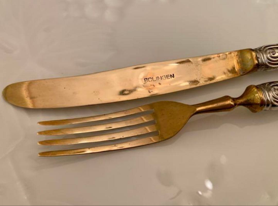 ドイツ　アンティーク ゾーリンゲン　シルバー800 デザート　フォークとナイフ