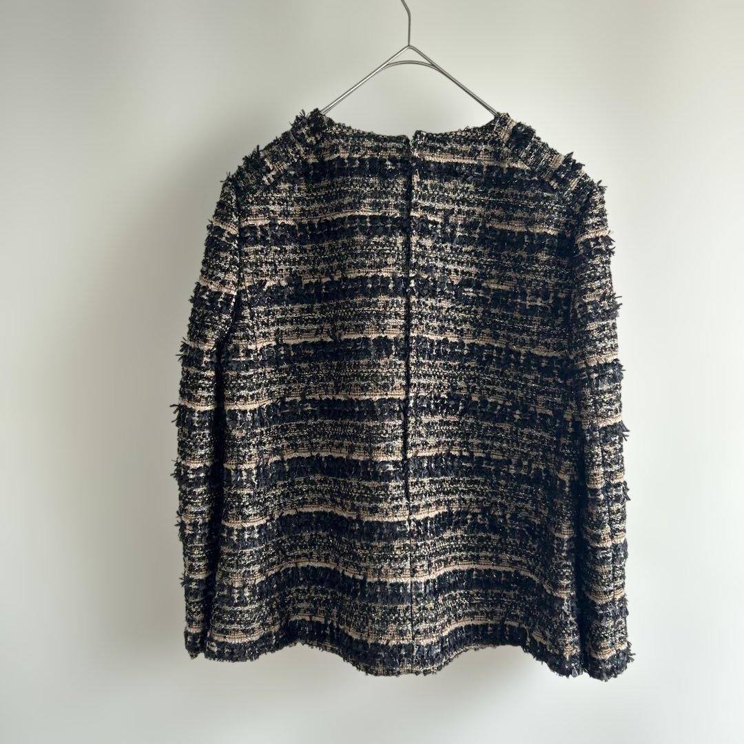 美品　ドゥロワー　ツイード　バックジップブプルオーバー