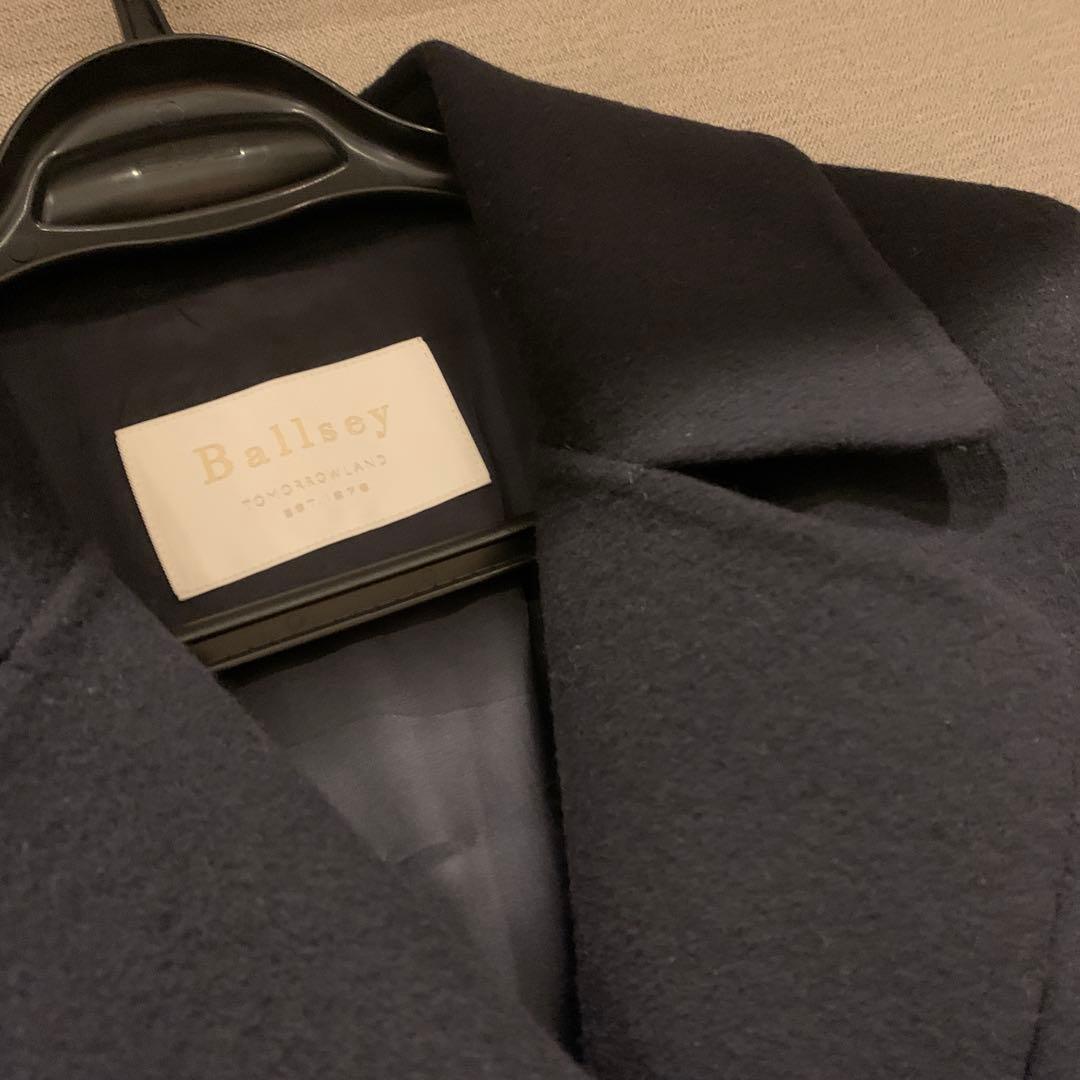 美品　トゥモローランド　ハーフコート　ネイビー 34