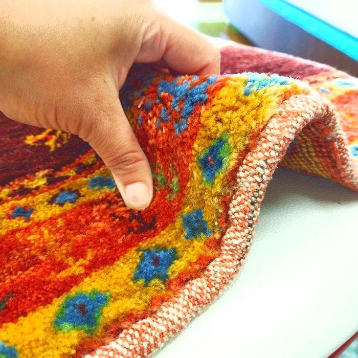 値下げ可能ミニギャベ●33×41㎝●手織●本物●新品未使用 遊牧民が紡ぐギャッベ