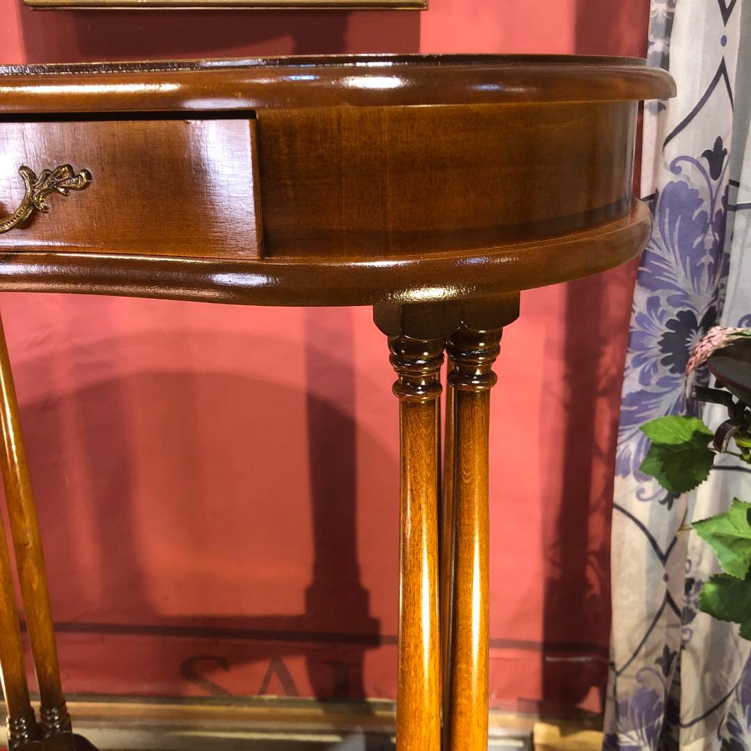 Sale アンティークPT ラウンド　猫脚　　ホールキャビネット