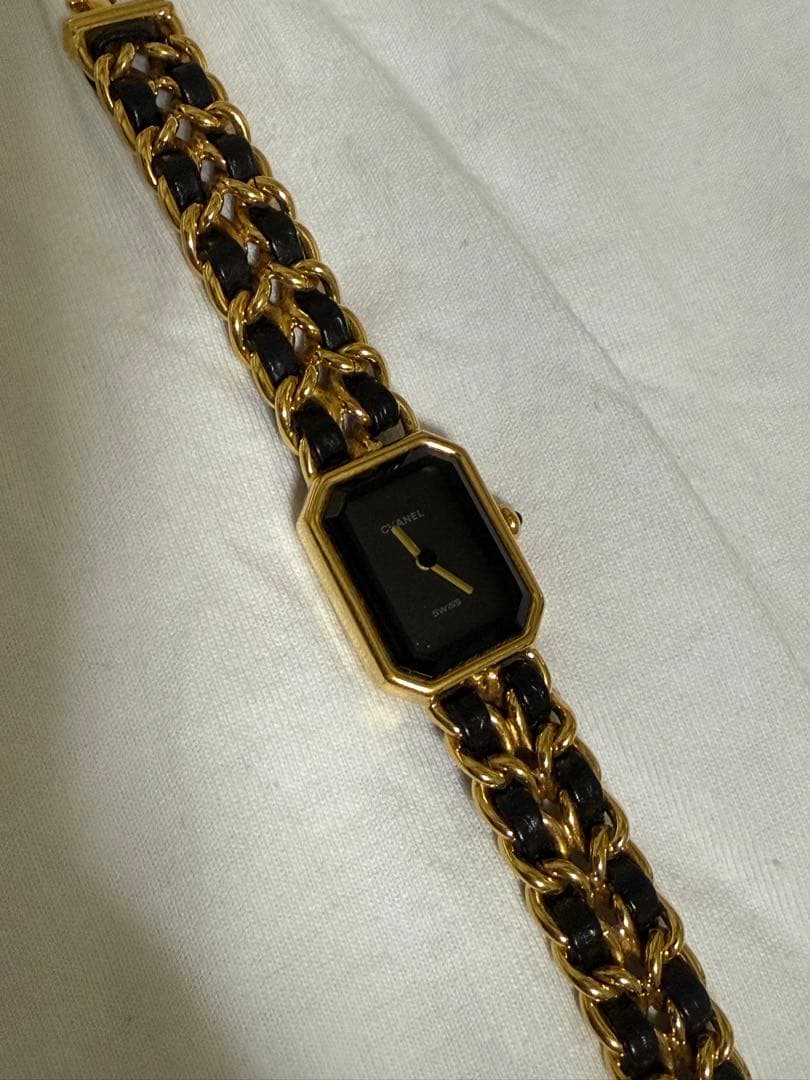 【CHANEL】シャネル プルミエール ブラック ゴールド　腕時計 レディース
