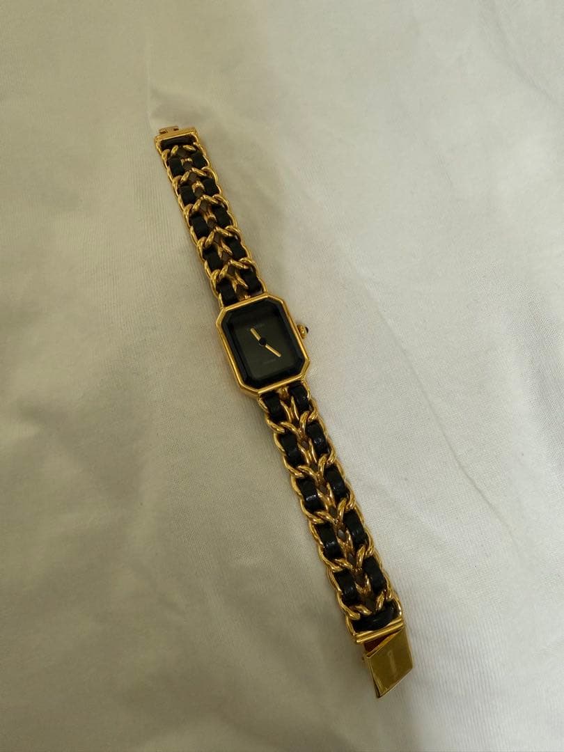 【CHANEL】シャネル プルミエール ブラック ゴールド　腕時計 レディース