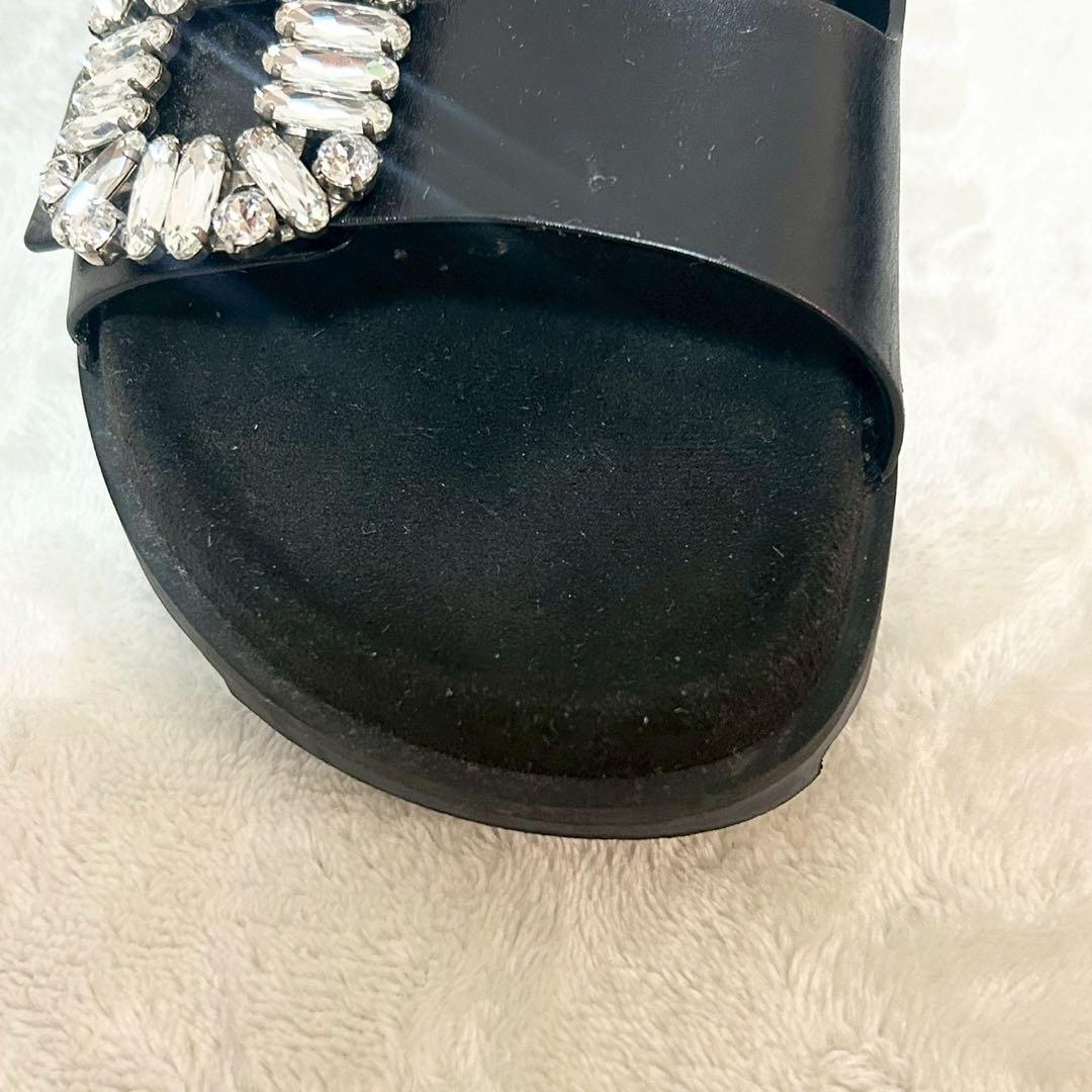 ★美品★ロジェヴィヴィエ　サンダル　ストラスバックル　37 ビジュー　箱付き