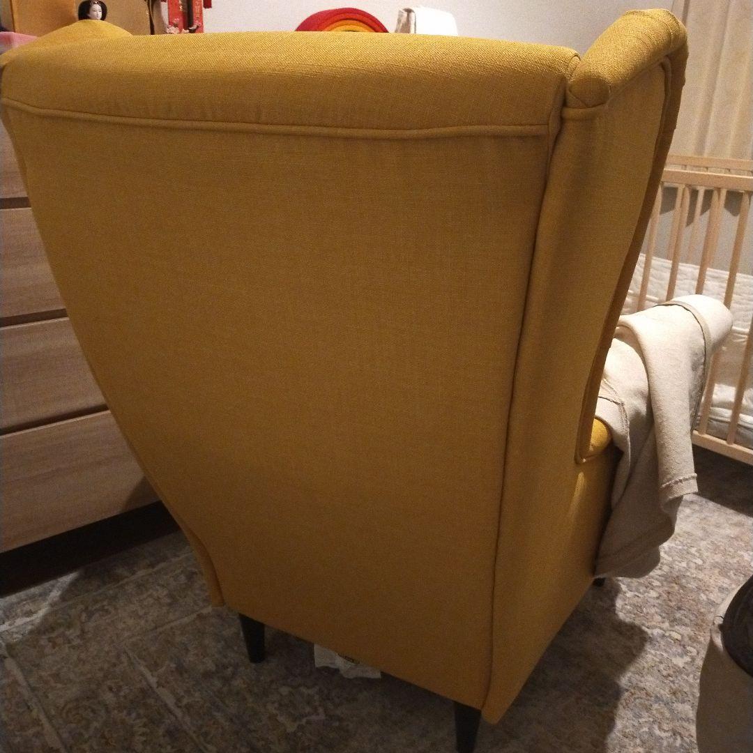 【美品】IKEA ストランドモン イエロー ウィングチェア スキフテボー