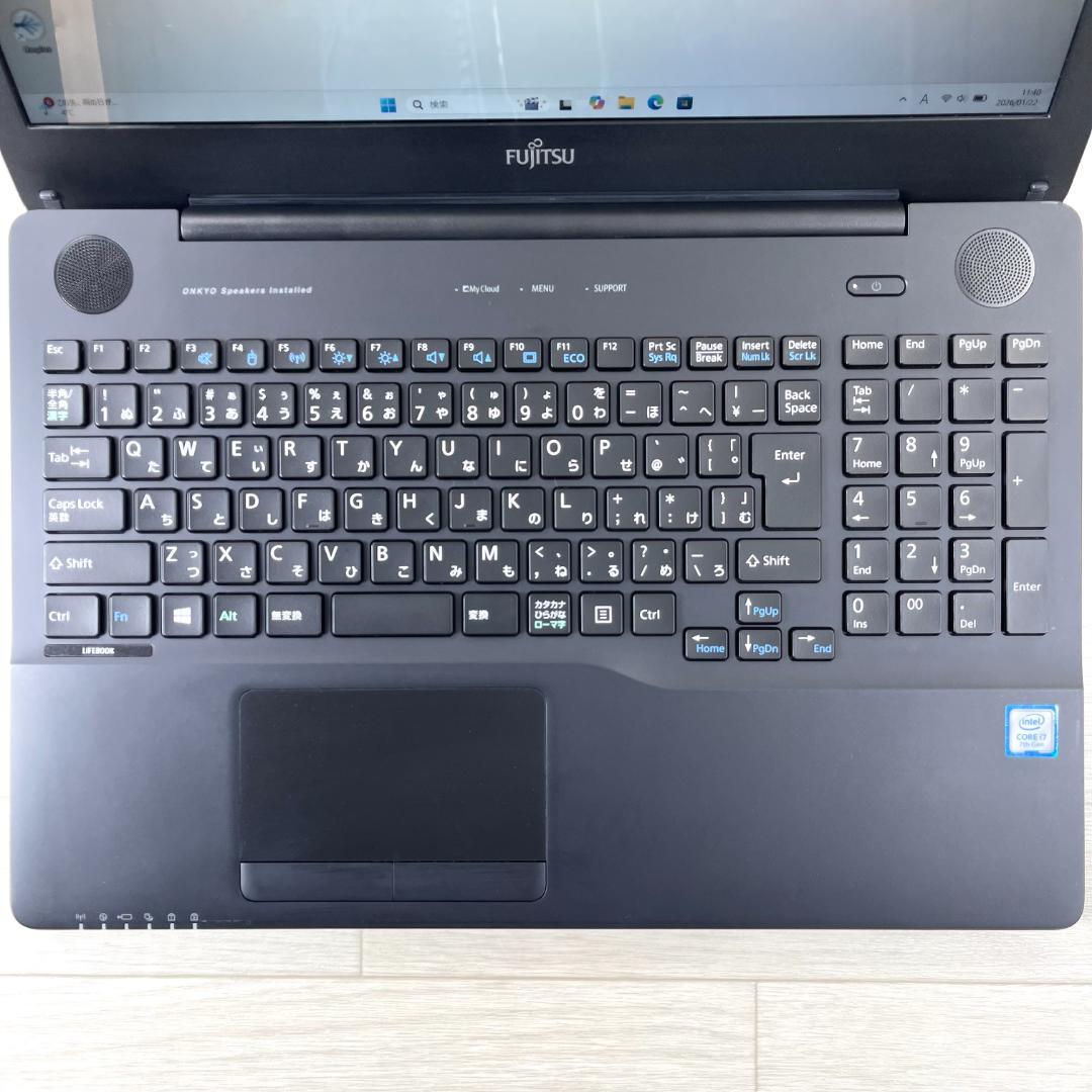 富士通 i7 高速SSD500G メモリ16 Windows11 ノートパソコン