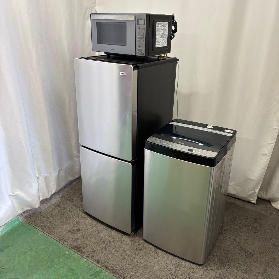147⭕️冷蔵庫　洗濯機　レンジ　シルバー　一人暮らし　家電セット　安い　設置無料