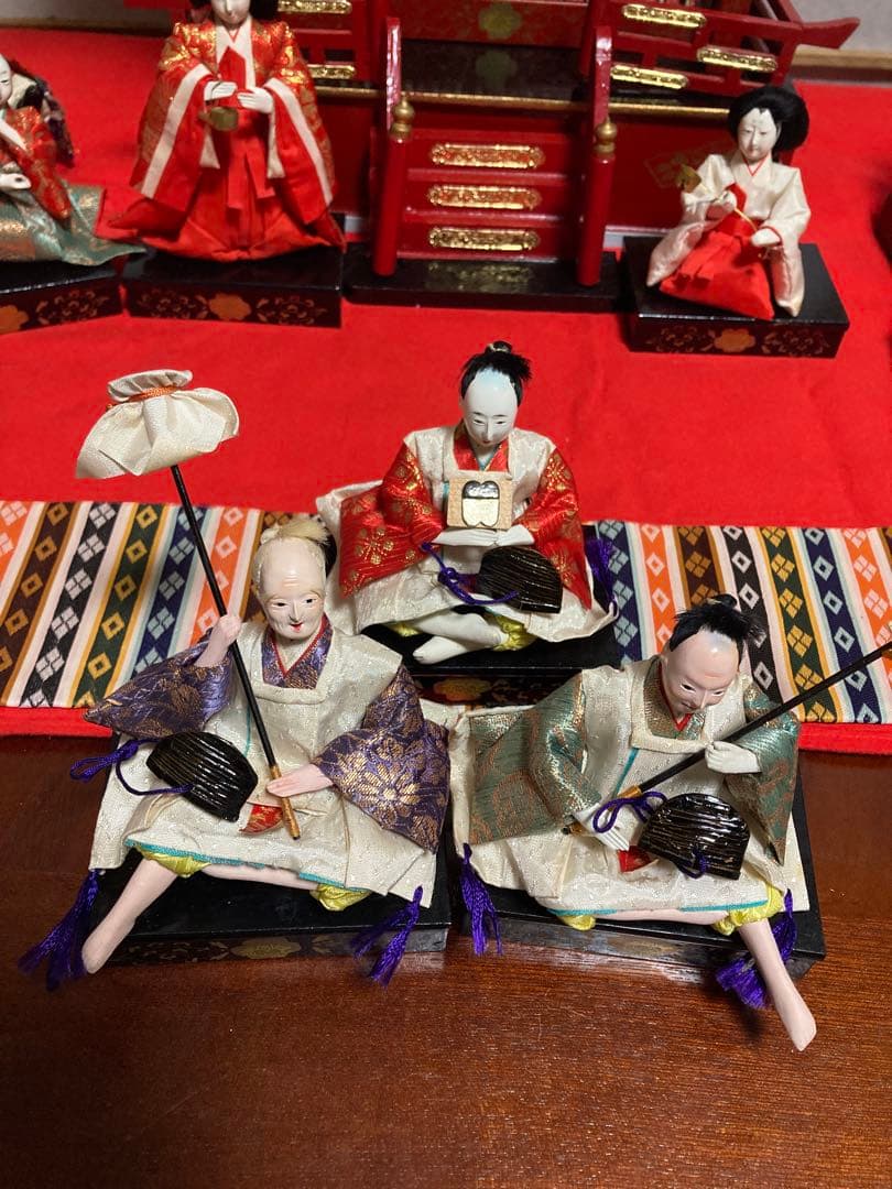 まこちゃん‼️希少❶【木製雛御殿】②【芥子雛】親王・内親王・十三人小ぶり