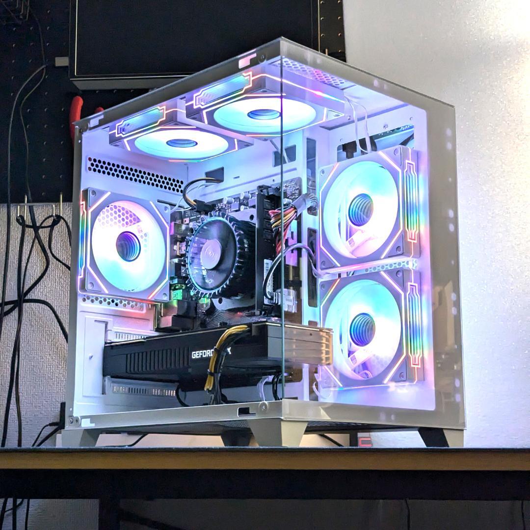 【新品パーツ】白い光る✨ゲーミングPC✨フルセット✨RTX3080@