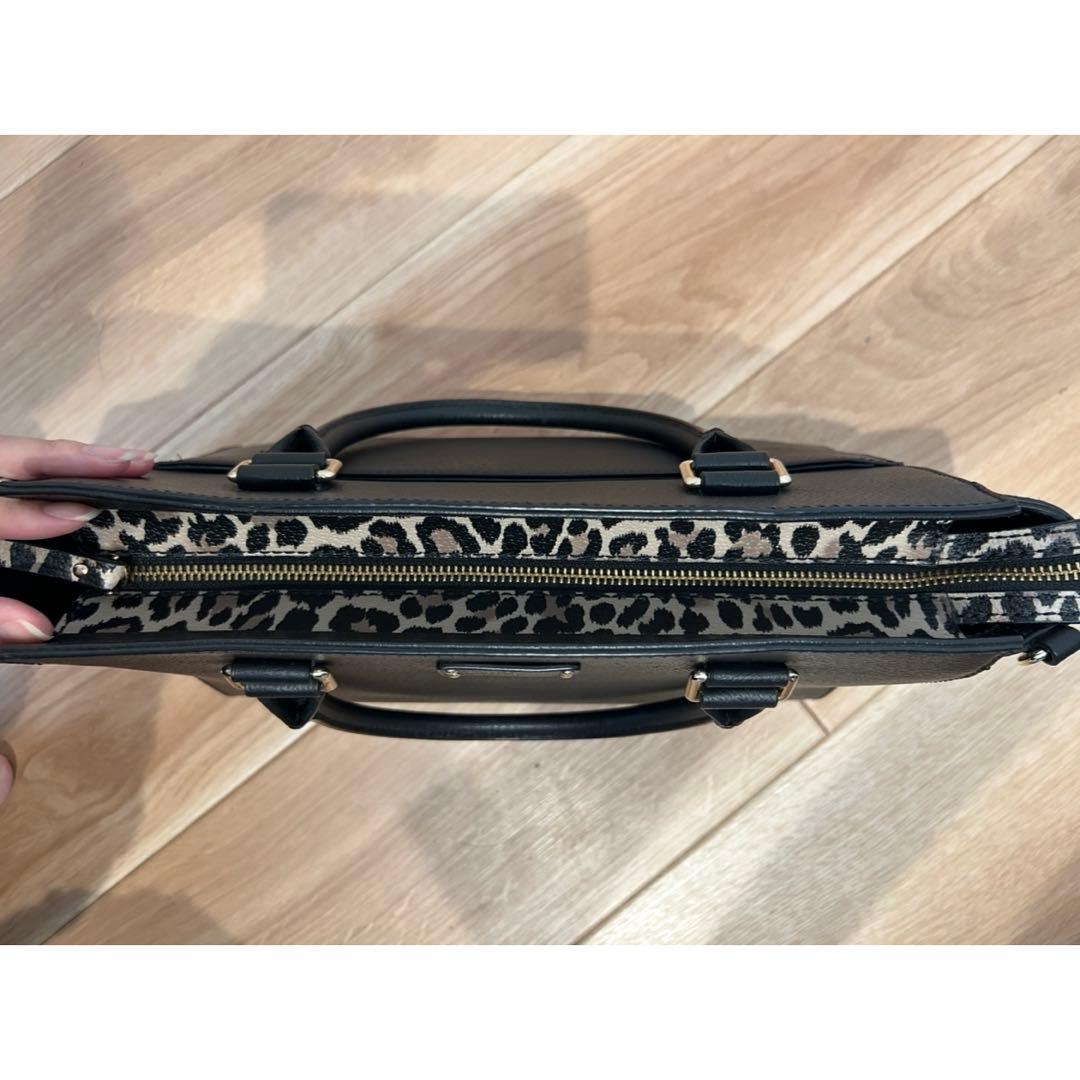 【美品】kate spade トートバッグ　レオパード　ヒョウ柄　ケイトスペード