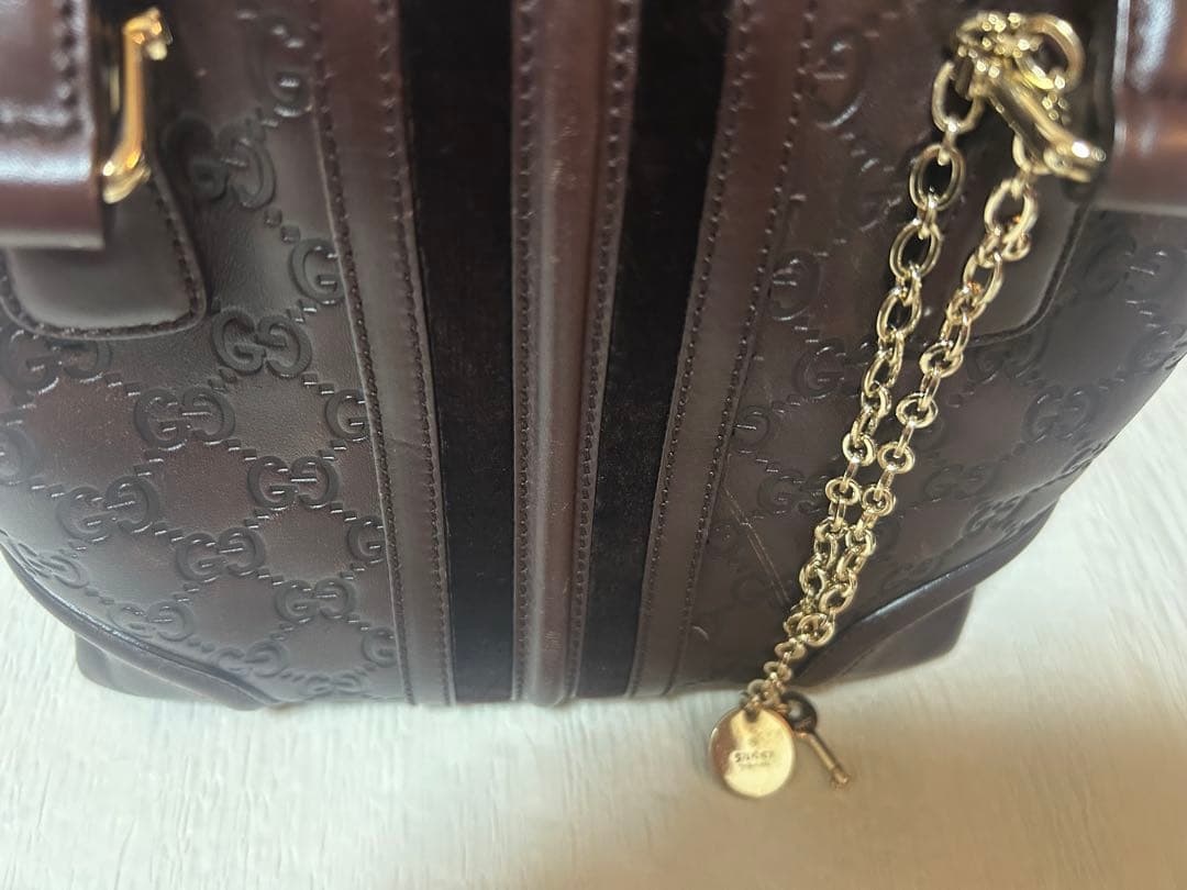 Gucci ブラウンレザー ハンドバッグ