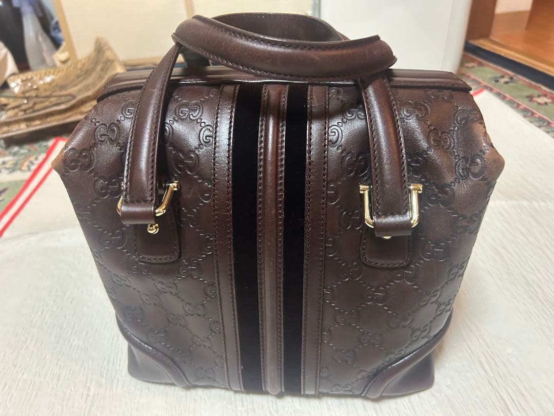 Gucci ブラウンレザー ハンドバッグ