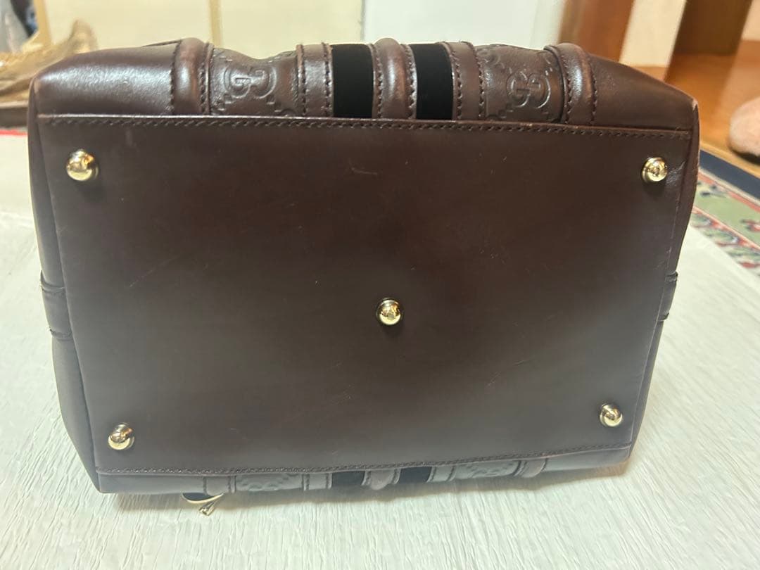 Gucci ブラウンレザー ハンドバッグ