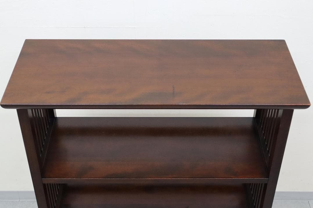 松本民芸家具 117型 書棚 本棚 飾り棚 棚 シェルフ 格子 水目桜 無垢材