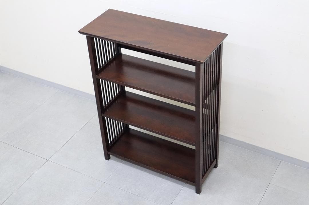 松本民芸家具 117型 書棚 本棚 飾り棚 棚 シェルフ 格子 水目桜 無垢材