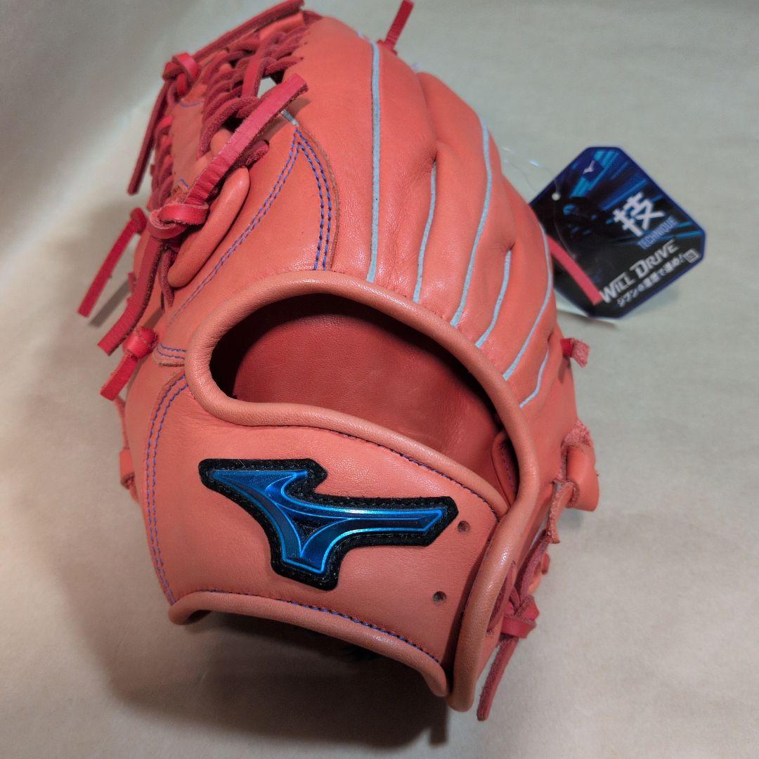 Mizuno:左投げ:軟式グローブ:スプレンディッドオレンジ:サイズ14:外野手