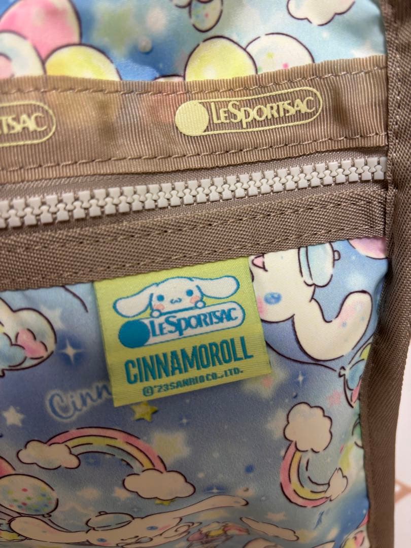 レスポートサック　サンリオシナモロールボタニカル　ボストンバッグ ラージサイズ