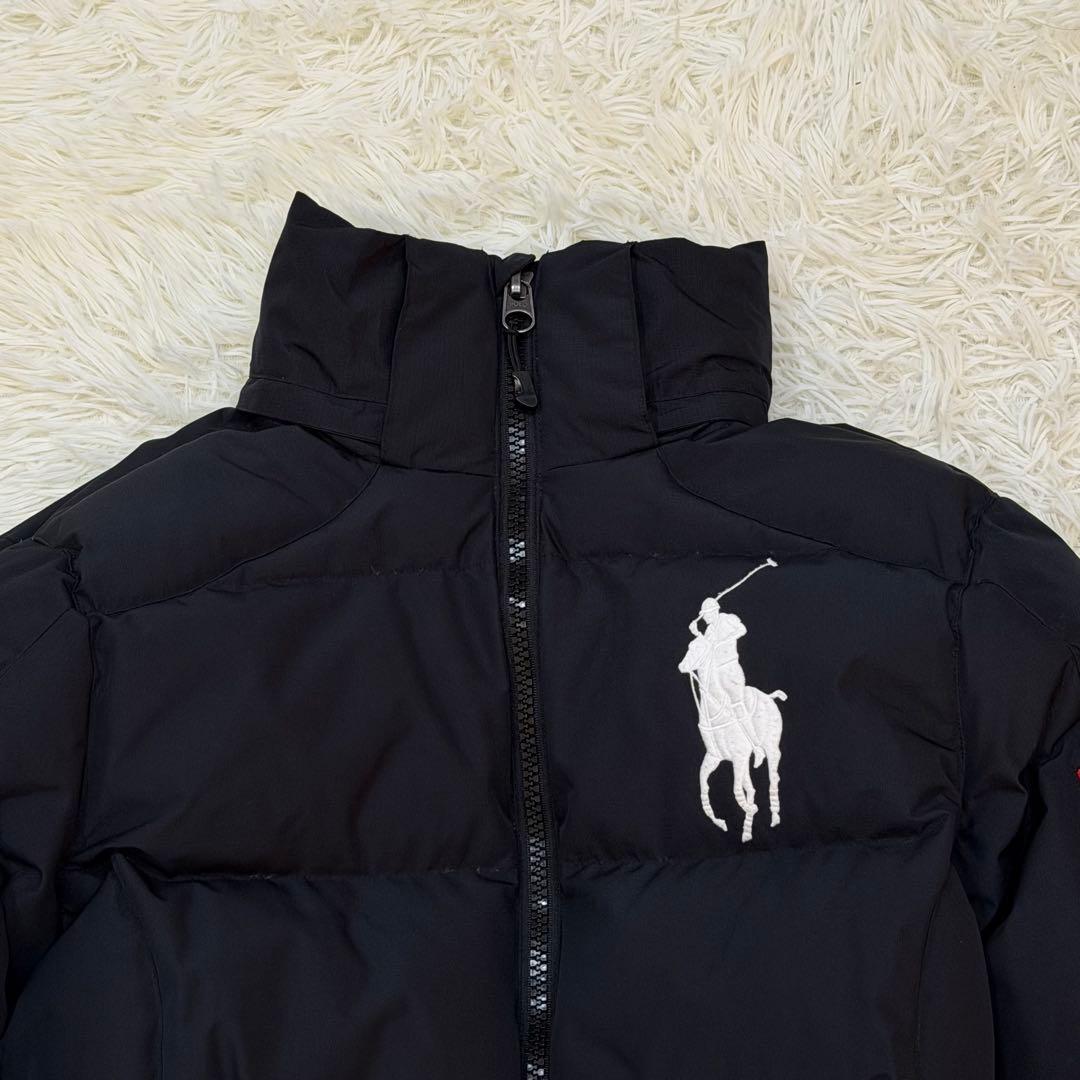 1951　ポロラルフローレン　ダウンジャケット　ビッグポニー　XS　黒　赤