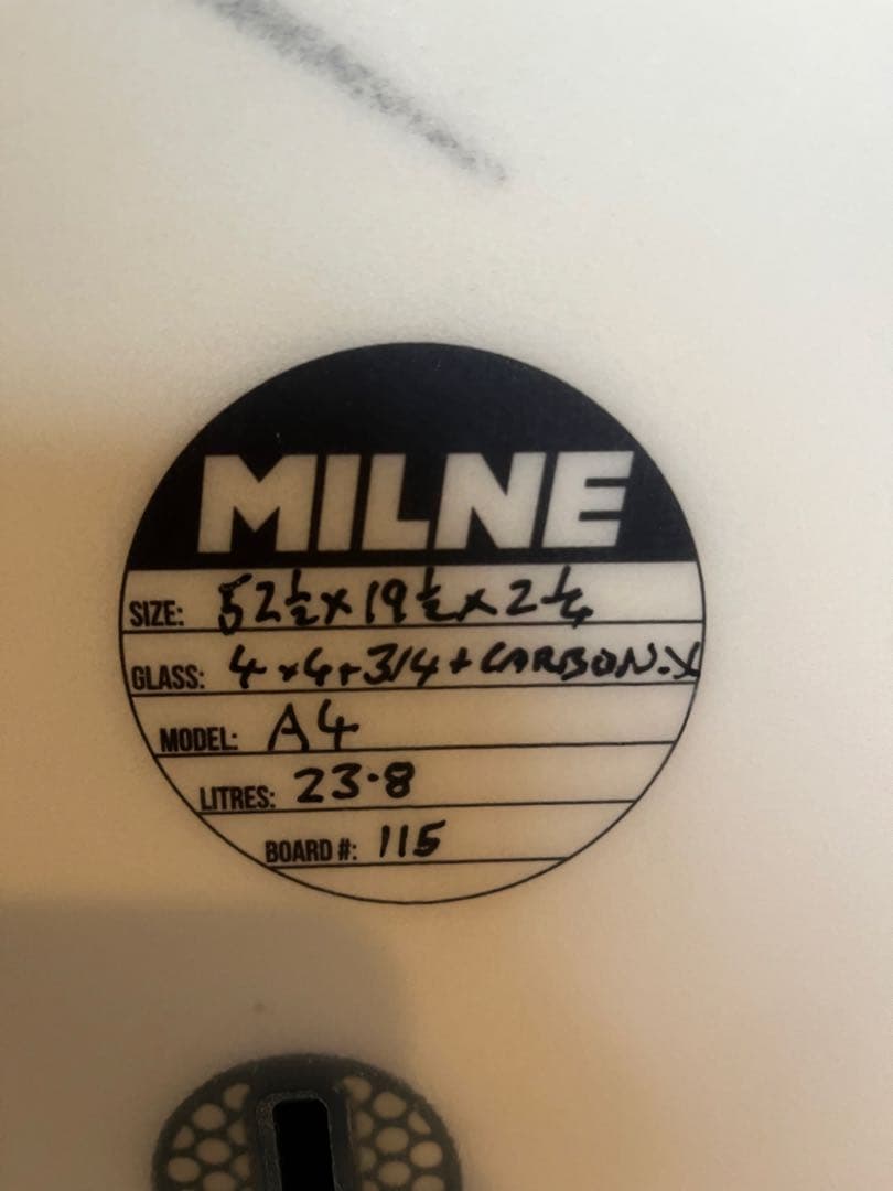 MILNE A4 ショートボード 5’2 1/2