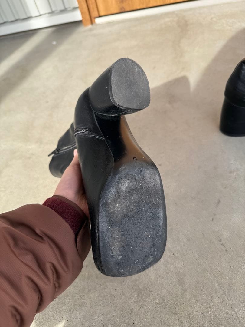 TODAYFUL Square Short Boots 黒　37(23.5)