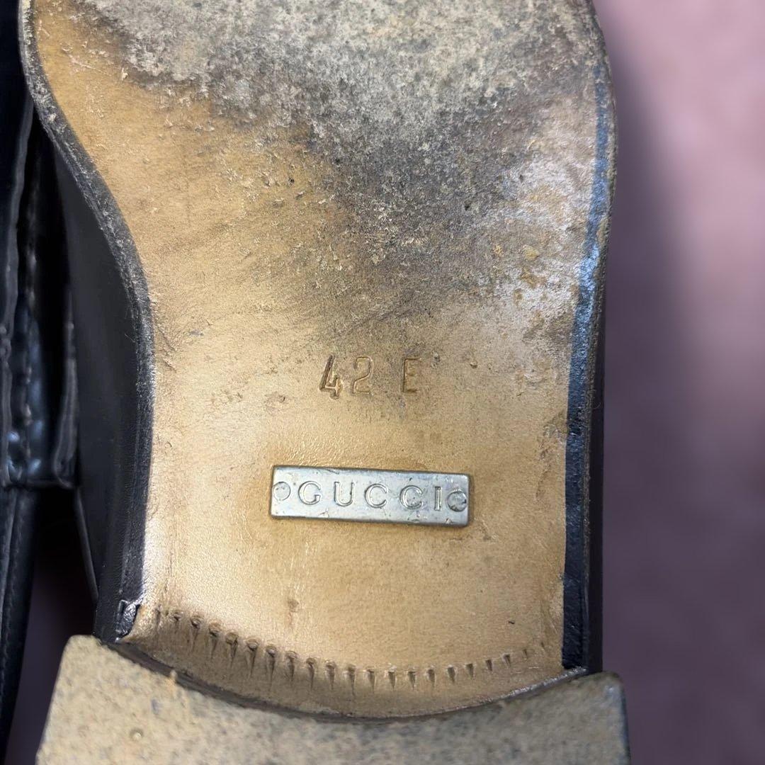 GUCCI ブラック ローファー 約27.0センチ　　　42E