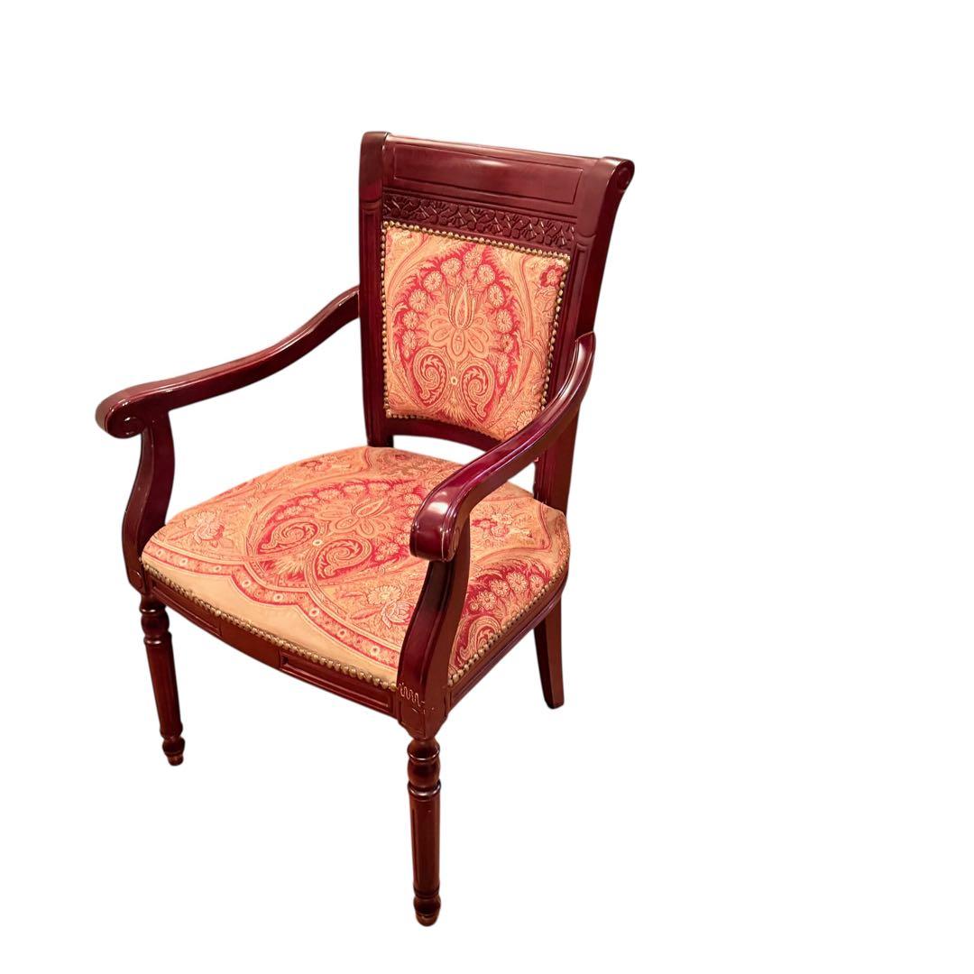 高級 無垢 フレンチ様式 アームチェア ゴブラン ルイ16世 店舗 アンティーク