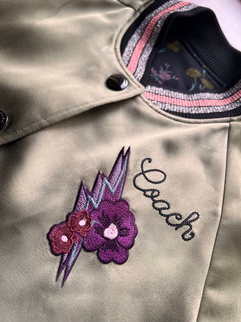 Coach コーチ オリーブグリーン リバーシブル スタジアムジャンパー