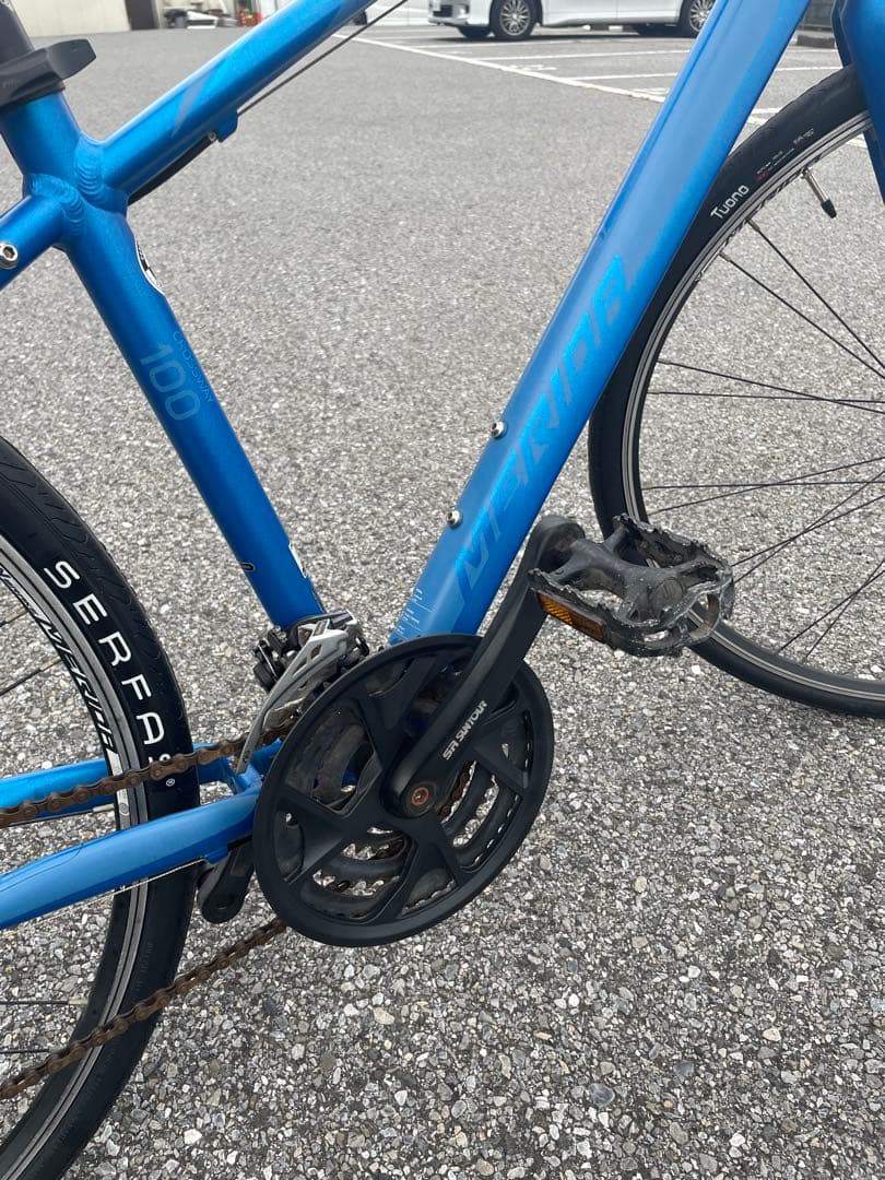 【千葉】整備済メリダクロスCROSSWAY100Rブルー新品タイヤ！引き取り歓迎