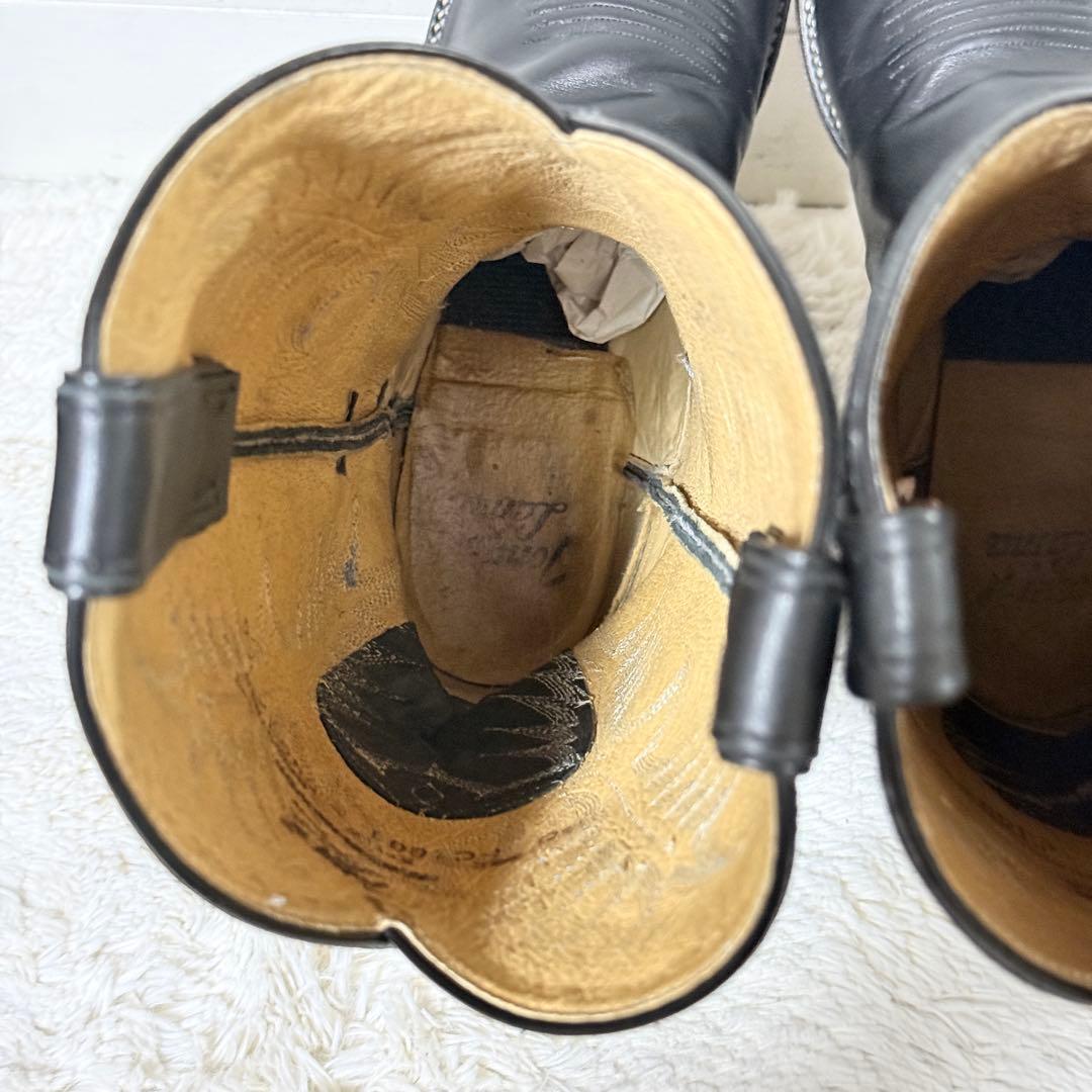 極美品✨トニーラマ　レザー　ブラックスタリオン　ウエスタンブーツ　9 1/2D