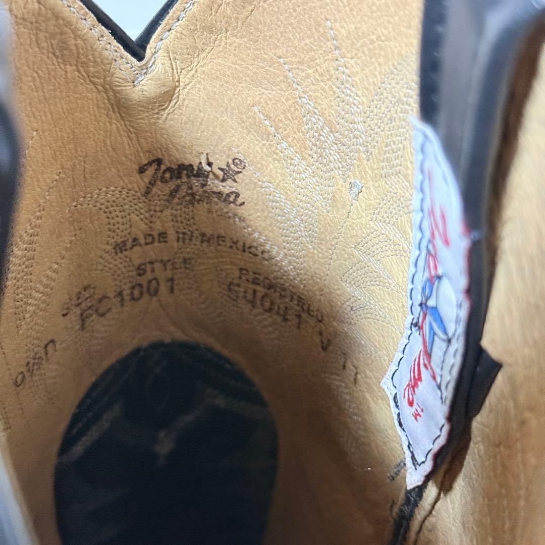 極美品✨トニーラマ　レザー　ブラックスタリオン　ウエスタンブーツ　9 1/2D