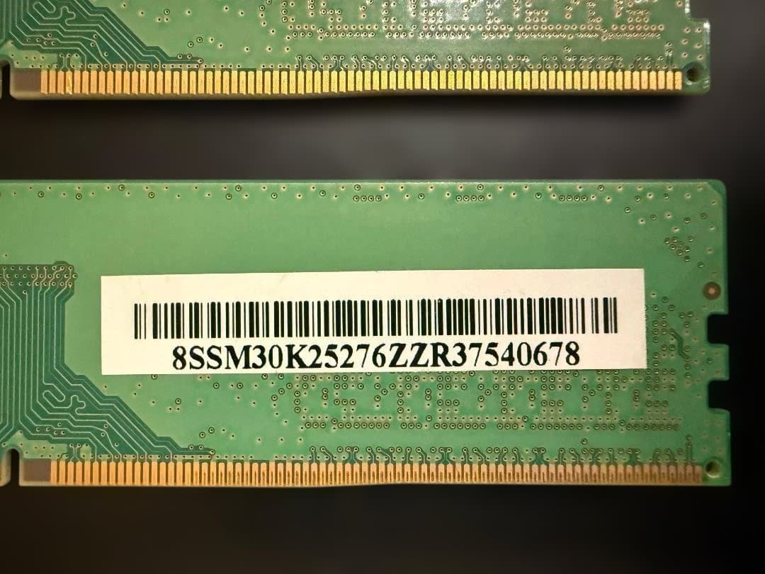Samsung 8GB DDR4 2400MHz メモリ×２